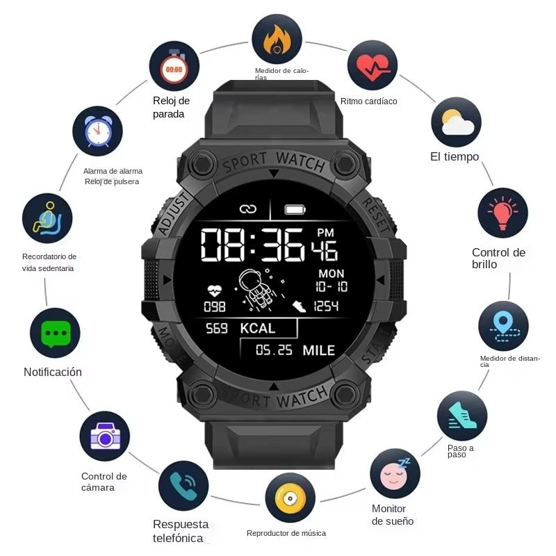 Pro Fit Sport Smartwatch Heart Rate, Blood Pressure & Fitness Tracker