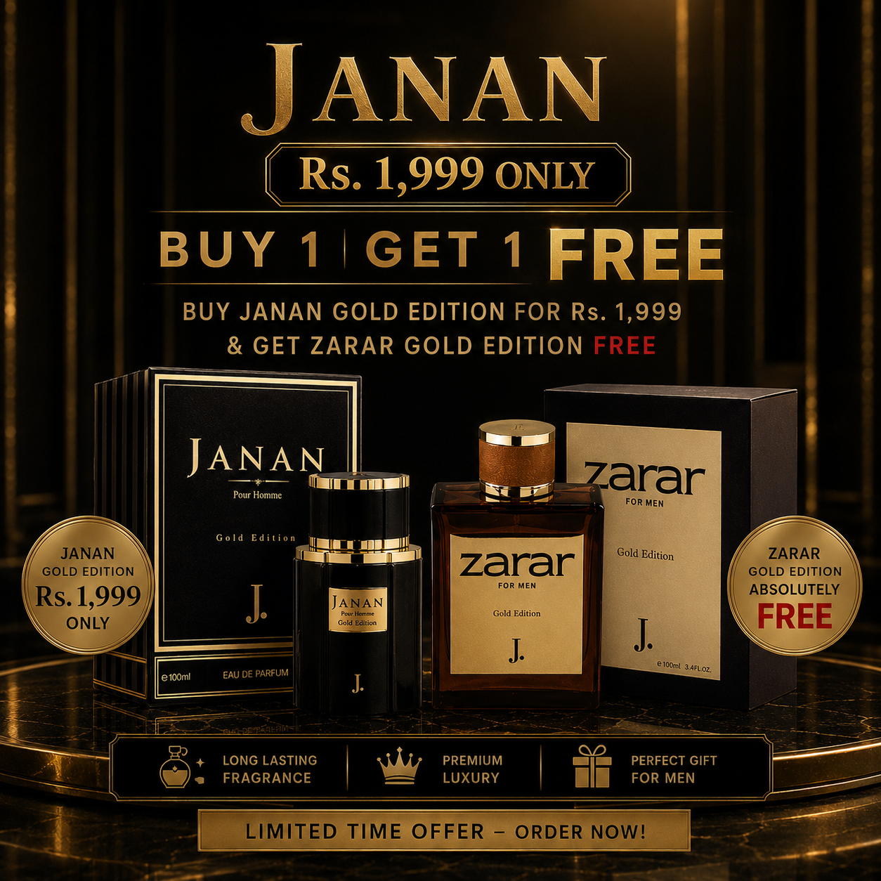 🔥 Janan Gold Edition – Buy 1 Get 1 FREE | Zarar Gold Edition Free 🎁