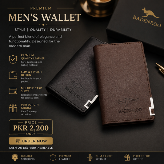 Premium Men's Leather Wallet | Slim & Stylish Design | Rs. 2,200 Only