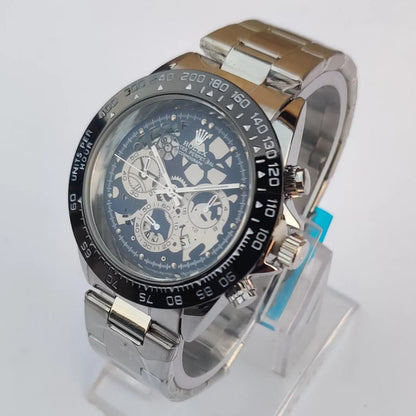 Stainless Steel Chronograph Wrist Watch for Men