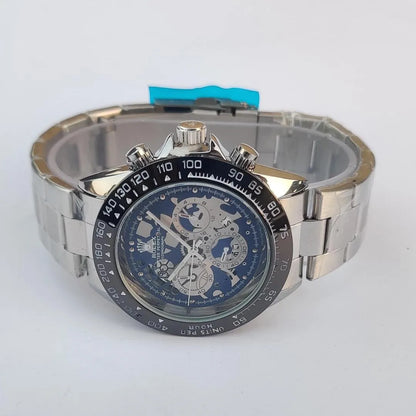 Stainless Steel Chronograph Wrist Watch for Men
