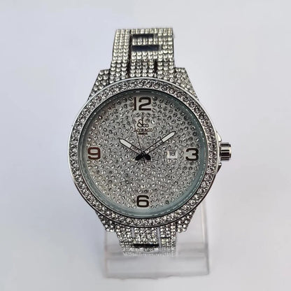Stainless Steel Crystal Watch for Men