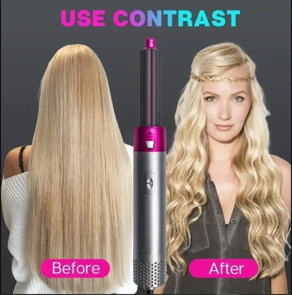 5-in-1 Hair Dryer Brush for Curling, Straightening & Volume