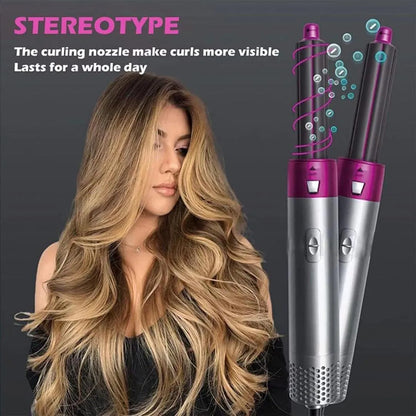 5-in-1 Hair Dryer Brush for Curling, Straightening & Volume