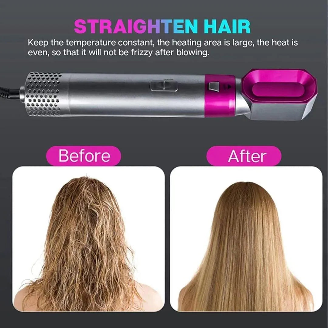 5-in-1 Hair Dryer Brush for Curling, Straightening & Volume