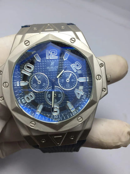 Men's Chronograph Blue Dial Stainless Steel Watch