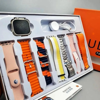 7 in 1 Smart Watch with 7 Straps for Men