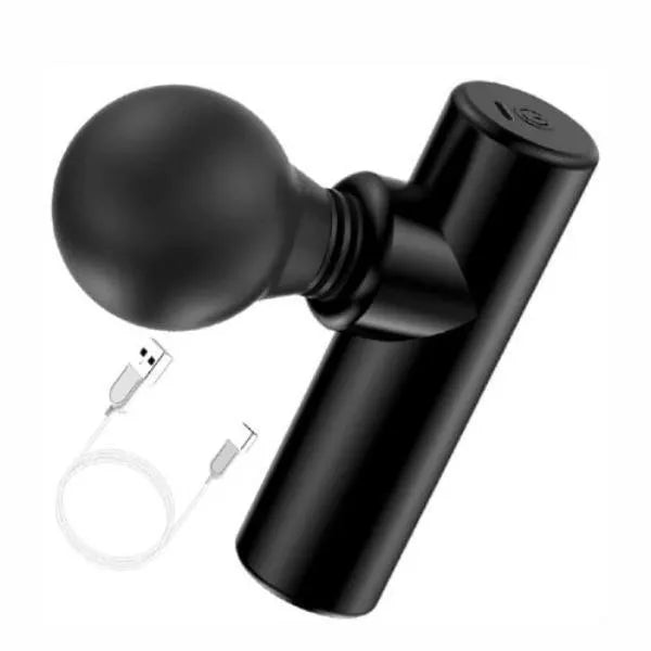 Rechargeable Mini Massage Gun Black ABS