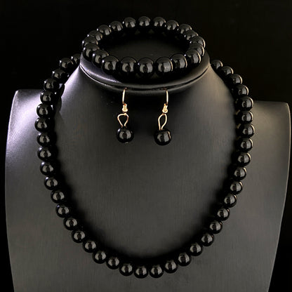 White Pearl Necklace & Earrings Set for Pakistani Women