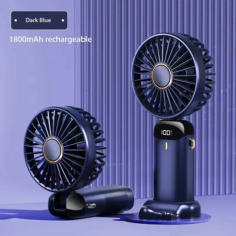 4-in-1 Premium Smart-Ventilator N15 – Klappbarer Hand- & Halsventilator mit LED-Display & Aromatherapie