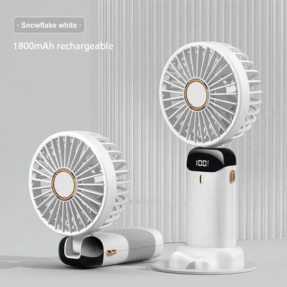 4-in-1 Premium Smart-Ventilator N15 – Klappbarer Hand- & Halsventilator mit LED-Display & Aromatherapie