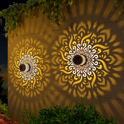MandalaGlow™ Solar Light 🌙✨ — Stunning Patterns, Zero Wires