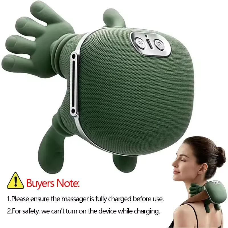 Hand Shoulder and Neck Massager Cervical Spine Massager Trapezius Neck Massager Hot Compress Electric Cervical