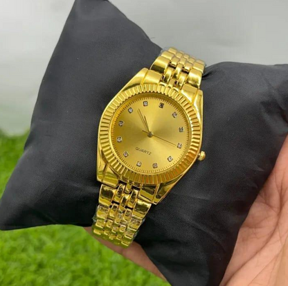 Men's Black Chain Strap Quartz Watch