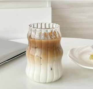 Cute Bow Glass Sipper with Bamboo Wooden Lid & Glass Straw – 500ML Aesthetic Drinking Tumbler for Iced Coffee, Smoothies, Juice, Milk & Tea | Reusable Transparent Glass Cup for Home, Office, Café & Gift Use