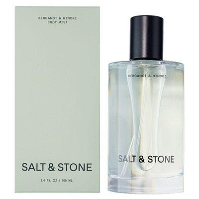 Salt & Stone Body Mist, Bergamot & Hinoki Scent, for Women and Men, 3.4oz/100ml
